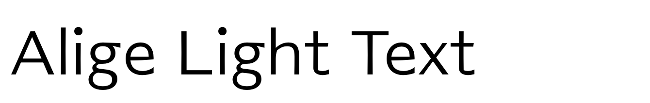 Alige Light Text